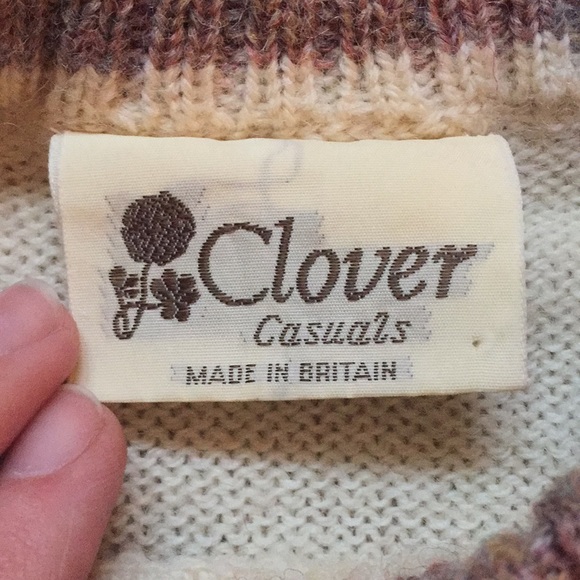 100% Wool Vintage Scottish Thistle Sweater - Picture 5 of 7